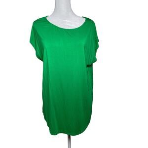 Green Envelope Los Angeles Women's Relaxed Tee Size Large Kelly Green Top